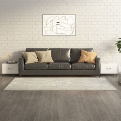 Tables basses avec pieds métal 2 pcs Blanc brillant 50x50x40 cm 632423632423