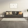 Tables basses avec pieds métal 2 pcs Blanc brillant 50x50x40 cm 632423632423