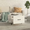Tables basses avec pieds métal 2 pcs Blanc brillant 50x50x40 cm 632423632423