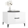 Tables basses avec pieds métal 2 pcs Blanc brillant 50x50x40 cm 632423632423