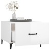 Tables basses avec pieds métal 2 pcs Blanc brillant 50x50x40 cm 632423632423