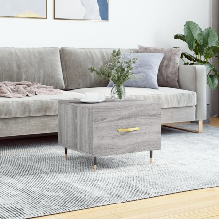 Table basse Sonoma gris 50x50x40 cm Bois d'ingénierie 632424632424