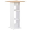 Table de bar Blanc et chêne Sonoma 60x60x110 cm 632425632425