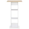 Table de bar Blanc et chêne Sonoma 60x60x110 cm 632425632425