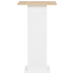 Table de bar Blanc et chêne Sonoma 60x60x110 cm 632425632425
