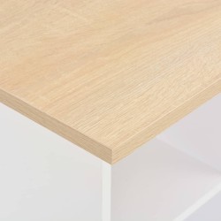 Table de bar Blanc et chêne Sonoma 60x60x110 cm 632425632425