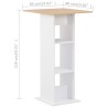 Table de bar Blanc et chêne Sonoma 60x60x110 cm 632425632425
