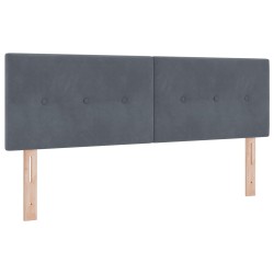 Tête de lit LED avec bandes LED Gris 160 cm Velours 632427632427
