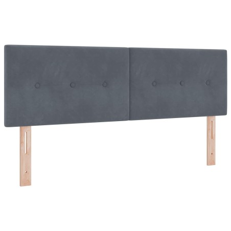 Tête de lit LED avec bandes LED Gris 160 cm Velours 632427632427