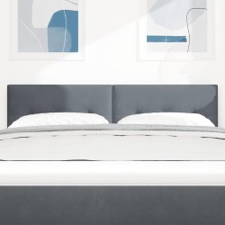 Tête de lit LED avec bandes LED Gris 160 cm Velours 632427632427