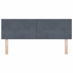 Tête de lit LED avec bandes LED Gris 160 cm Velours 632427632427