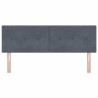 Tête de lit LED avec bandes LED Gris 160 cm Velours 632427632427
