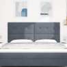 Tête de lit LED avec bandes LED Gris 180 cm Velours 632428632428
