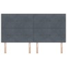 Tête de lit LED avec bandes LED Gris 180 cm Velours 632428632428