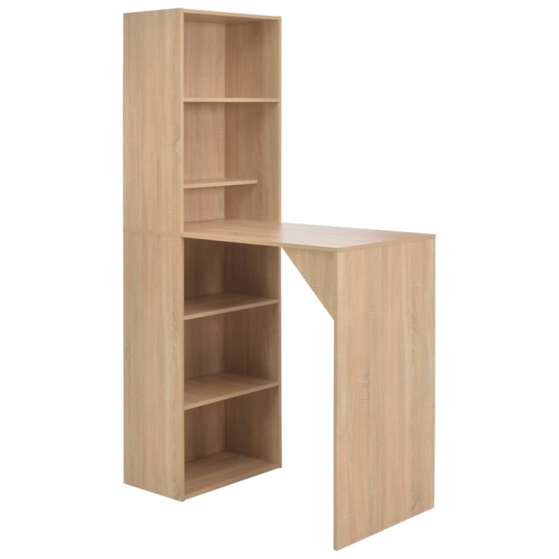 Table de bar avec armoire Chêne 115x59x200 cm 632429632429