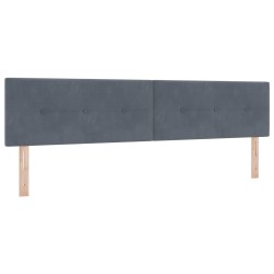 Tête de lit LED avec bandes LED Gris 200 cm Velours 632430632430