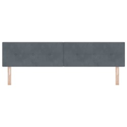 Tête de lit LED avec bandes LED Gris 200 cm Velours 632430632430