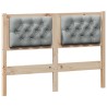 Tête de lit Marron et gris clair 135 cm Bois massif en pin 632431632431