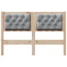 Tête de lit Marron et gris clair 135 cm Bois massif en pin 632431632431