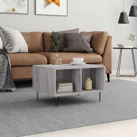 Table basse Sonoma gris 60x50x36,5 cm Bois d'ingénierie 632433632433