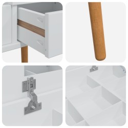 Table de Toilette FAUSKE Blanc 76 x 50 x 78 cm 632434632434