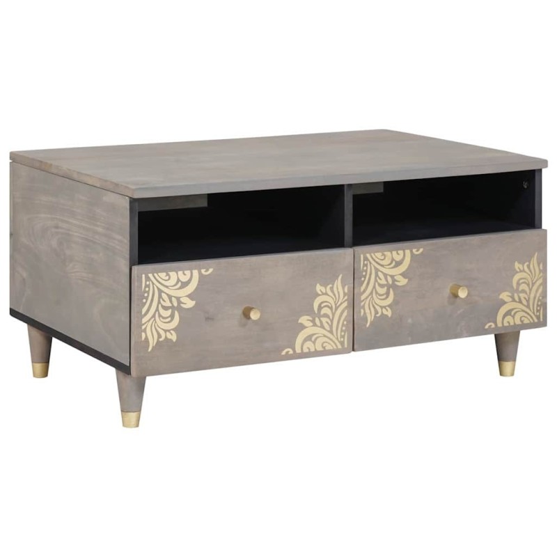 Table basse Gris 80 x 54 x 40 cm Bois de mangue massif 632436632436