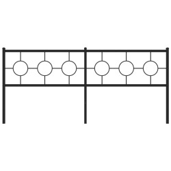 Tête de lit de remplacement métal noir 200 cm 632441632441