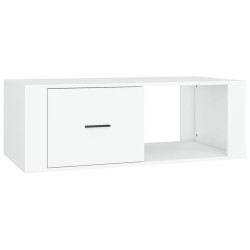Table basse Blanc 100x50,5x35 cm Bois d'ingénierie 632442632442