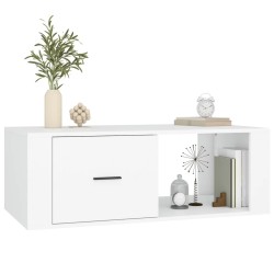 Table basse Blanc 100x50,5x35 cm Bois d'ingénierie 632442632442
