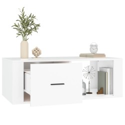 Table basse Blanc 100x50,5x35 cm Bois d'ingénierie 632442632442