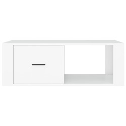 Table basse Blanc 100x50,5x35 cm Bois d'ingénierie 632442632442