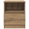 Table de chevet chêne artisanal 40x40x50 cm bois d’ingénierie 632445632445