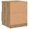 Table de chevet chêne artisanal 40x40x50 cm bois d’ingénierie 632445632445