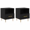 Table de chevet 2 pcs Noir 40 x 35 x 47,5 cm Bois d'ingénierie 632446632446