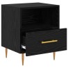 Table de chevet 2 pcs Noir 40 x 35 x 47,5 cm Bois d'ingénierie 632446632446