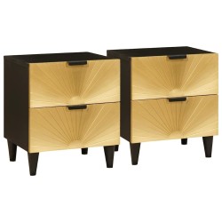 Table de chevet 2 pcs Noir et or 40 x 33 x 46 cm 632447632447