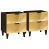 Table de chevet 2 pcs Noir et or 40 x 33 x 46 cm 632447632447