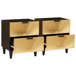 Table de chevet 2 pcs Noir et or 40 x 33 x 46 cm 632447632447