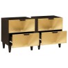 Table de chevet 2 pcs Noir et or 40 x 33 x 46 cm 632447632447