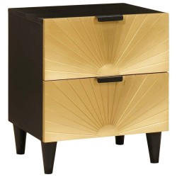 Table de chevet 2 pcs Noir et or 40 x 33 x 46 cm 632447632447