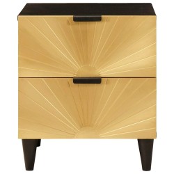Table de chevet 2 pcs Noir et or 40 x 33 x 46 cm 632447632447