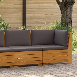 Ensemble de salon de jardin 2 Pièce Marron Bois d'Acacia Massif 632454632454