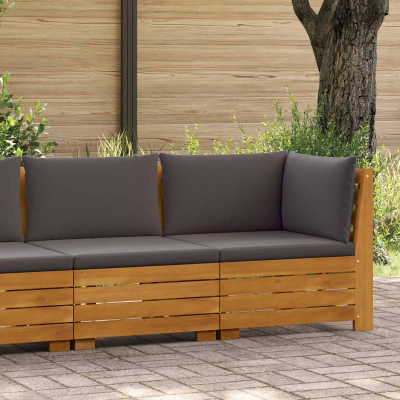 Ensemble de salon de jardin 2 Pièce Marron Bois d'Acacia Massif 632454632454