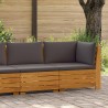 Ensemble de salon de jardin 2 Pièce Marron Bois d'Acacia Massif 632454632454