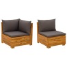 Ensemble de salon de jardin 2 Pièce Marron Bois d'Acacia Massif 632454632454
