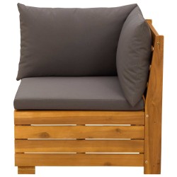 Ensemble de salon de jardin 2 Pièce Marron Bois d'Acacia Massif 632454632454