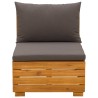 Ensemble de salon de jardin 2 Pièce Marron Bois d'Acacia Massif 632454632454