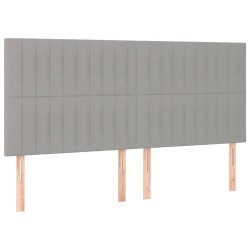 Tête de lit Gris clair 160 x 5 x 118/128 cm Tissu 632456632456