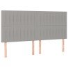 Tête de lit Gris clair 160 x 5 x 118/128 cm Tissu 632456632456
