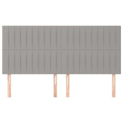 Tête de lit Gris clair 160 x 5 x 118/128 cm Tissu 632456632456